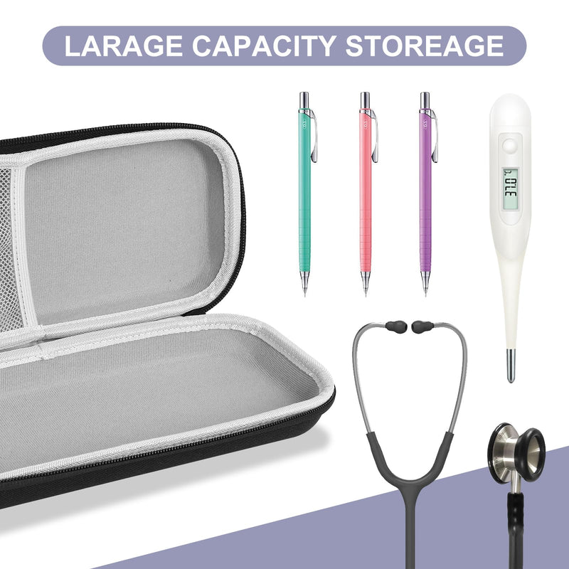[Australia - AusPower] - Stethoscope Case Compatible with 3M Littmann Classic III,Cardiology IV Diagnostic,Lightweight II S.E,(Case Only)-Black 