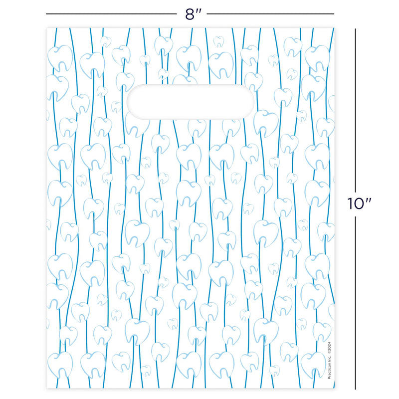 [Australia - AusPower] - Flossing Molars Dental Giveaway Bags, 8" x 10", 100 Pack 