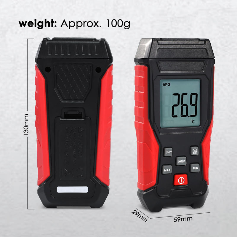 [Australia - AusPower] - Digital Type K Thermocouple Thermometer HVAC Temperature Clamp Meter, -328°F~2501°F Range Single Channel K-Type Temperature Meter Gauge with Thermocouples & Lead Probe Pipe Clamp Measures -40°F~392°F 