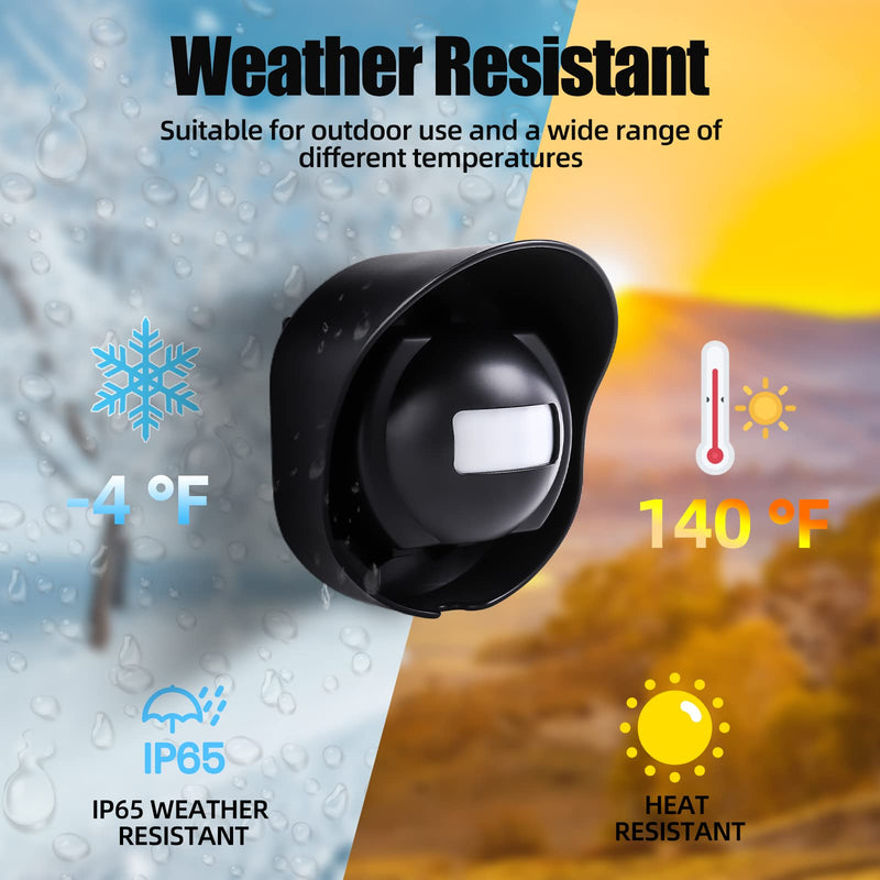 [Australia - AusPower] - 328ft Range Wireless Driveway Alarm Outside Weather Resistant Motion Sensor Alarm Security Alert-Protect Outdoor/Indoor Property-2 Receiver and 3 PIR Motion Detector-38 Chimes Waterproof 2 Receiver+ 3 Sensor 