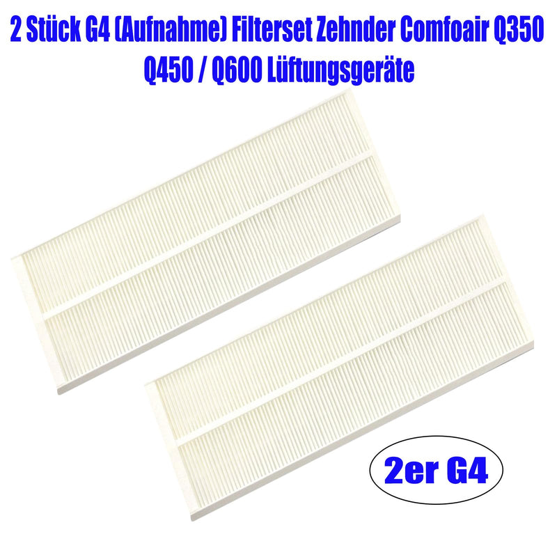[Australia - AusPower] - Replacement Filter for Zehnder Comfoair Q350, Compatible with Zehnder Comfoair Q 350/450/600 Ventilation Units, Pack of 2 G4 (Intake) Filter Set 