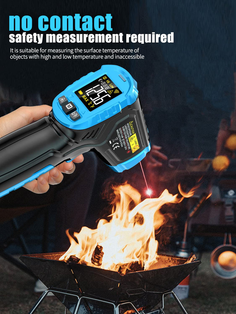 [Australia - AusPower] - G600A Infrared Thermometer Gun Laser IR Temp Gauge, Handheld Heat Temperature Gun with Adjustable Emissivity & Max Measure for Cooking, Grill & Engine | -58F to 1112F | NOT for Humans 