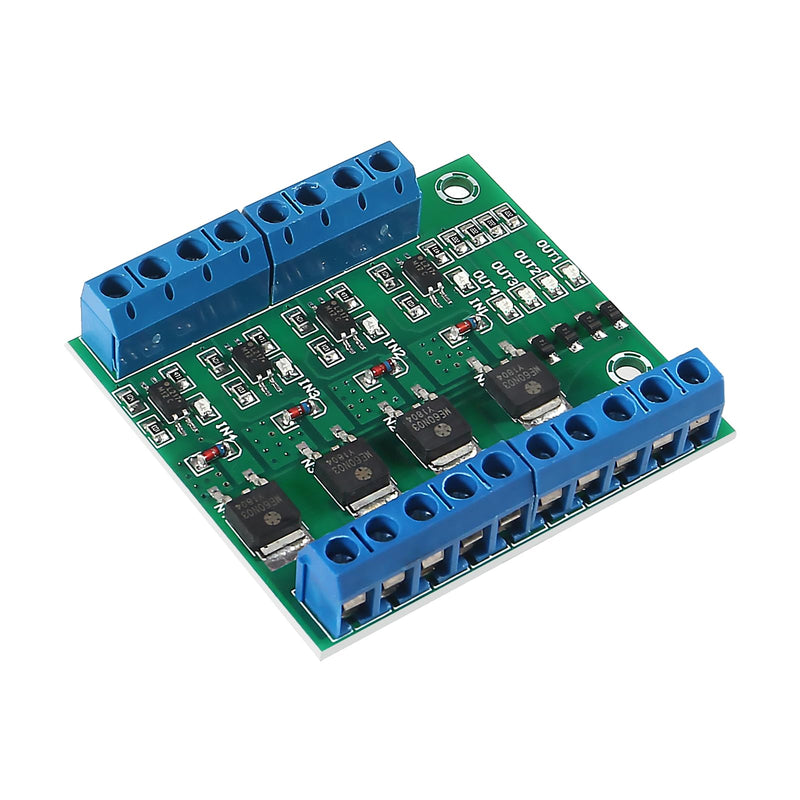 [Australia - AusPower] - 3pcs 4-Channel PLC Amplifier Circuit Board MOS FET PWM 3-20V to 3.7-27VDC 10A Driver Module 
