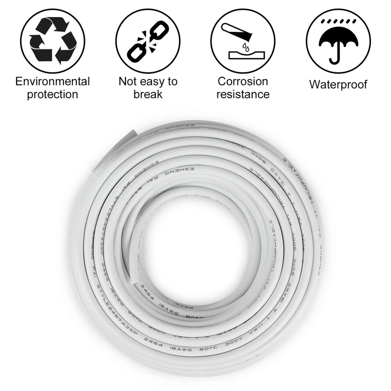 50FT 18 Gauge Wire 3 Conductor, 18AWG Electrical Wire, 18/3 Oxygen Free Stranded Tinned Copper Wire, Insulated Low Voltage Cable for LED Lamps Lights Automotive 50Feet 18AWG-3C
