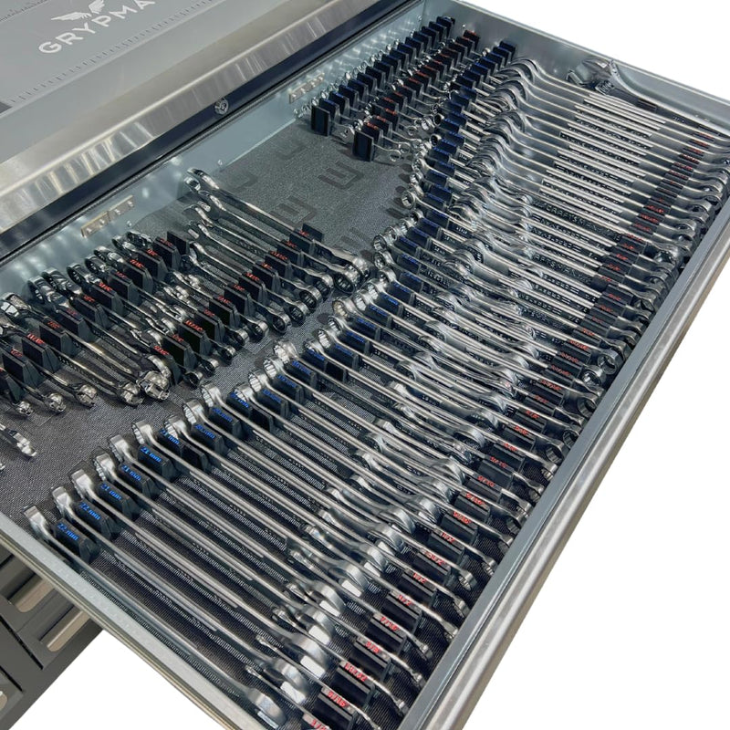 Toolbox Widget SAE Wrench Size Labels (5/32"–1") – 25 Modular Inserts for Vertical Wrench Organizers