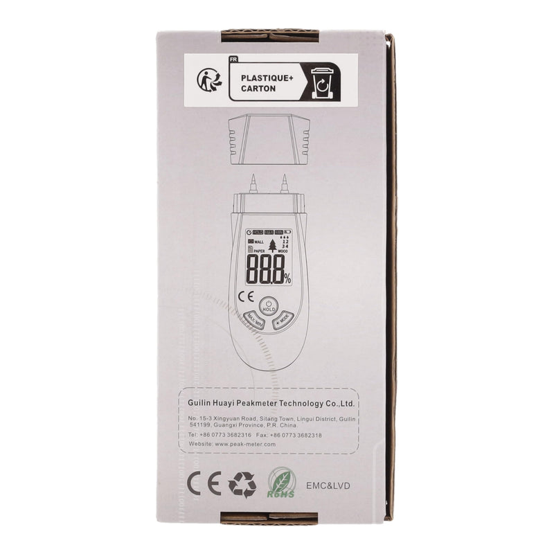[Australia - AusPower] - Digital Moisture Meter, with battery and LCD display, suitable for quick determination of moisture content of many types of logs, paper, plywood, plaster walls, floor coverings, etc. 