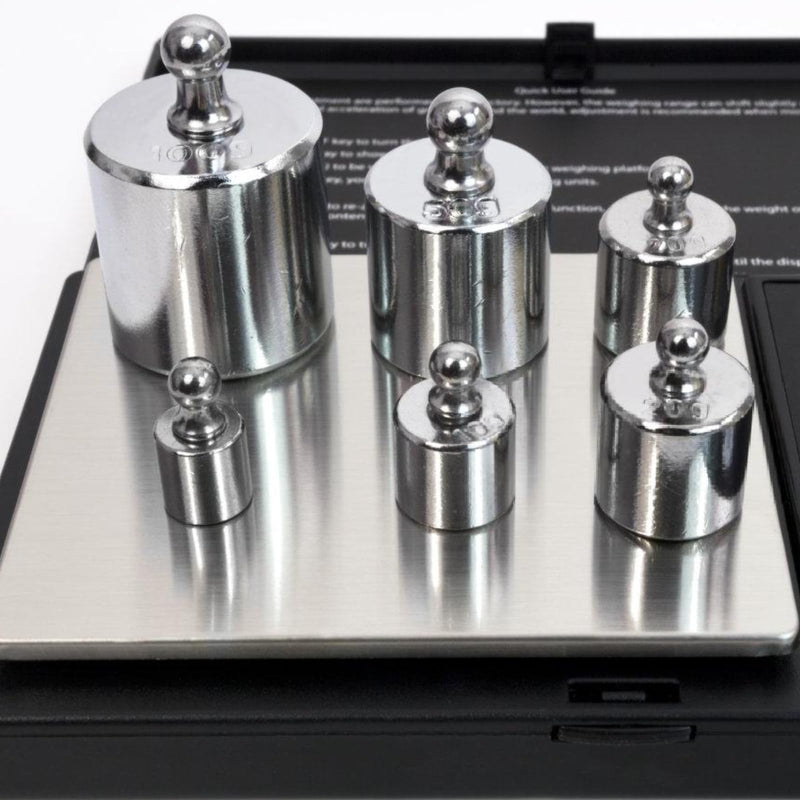 Calibration Weight Set, 17 Pieces, 10 Mg-100 g Precision Scales, Calibration Weight Kit Set with Tweezers for Digital Scales, Jewellery Scales