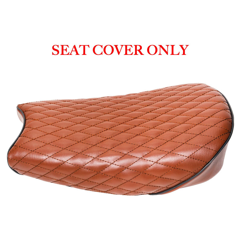 JMCHstore Brown Diamond Stitch Retro Seat Cover for Coleman ct200uex Mini Bike 196cc, Hisun ct200u-ex 200cc Trail Bike Cushion Replacement Parts
