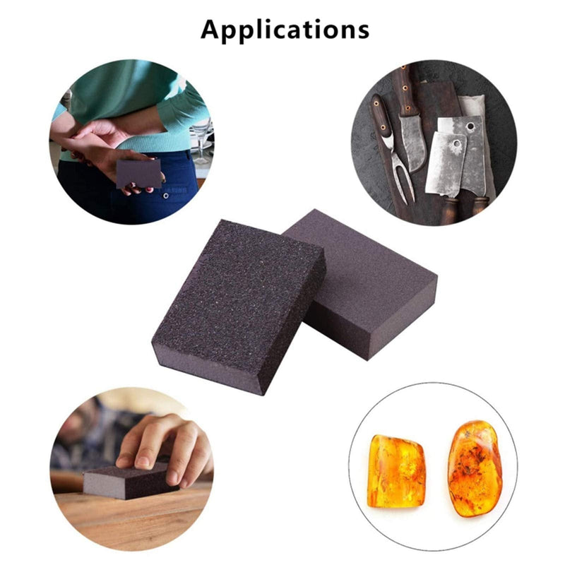 [Australia - AusPower] - 5 pieces sanding sponge, coarse/medium/fine/superfine, 5 different specifications, sanding pads assortment for wood, metal, wall foam, drywall Mix Körnung 
