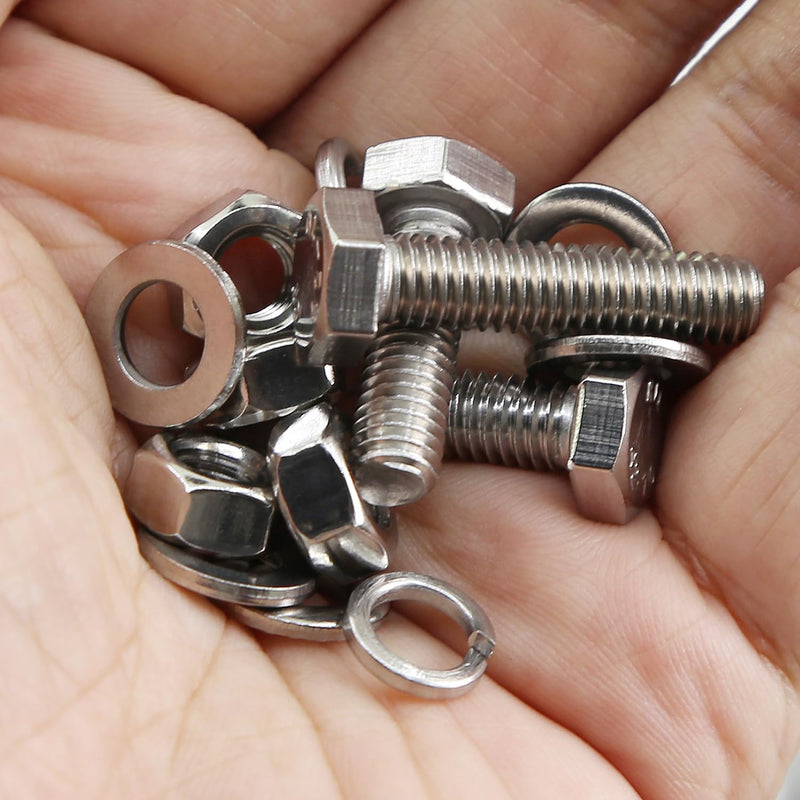 [Australia - AusPower] - YEEZET 1000pcs M4 M5 M6 Bolts and Nuts Washers Assortment Kit, 304 Stainless Steel Metric Bolt Assortment Set,15 Most Common Sizes,10-40mm M4 M5 M6 Bolts and Nuts Kit (SS304 1000PCS) 