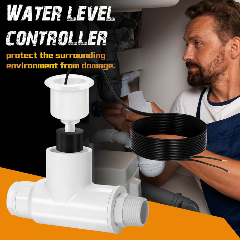 [Australia - AusPower] - AC Float Switch HVAC Vertical Air Conditioner Condensate Water Sensor SS1 Safe T Switch,Overflow Shut-Off for Safety (2) 2 