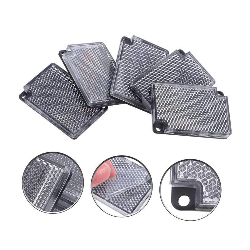Pack of 5 Square Reflectors for Photoelectric Sensor Sensors Retroreflective Grid to Improve Visibility Outdoors 6.00X4.00X0.70CM
