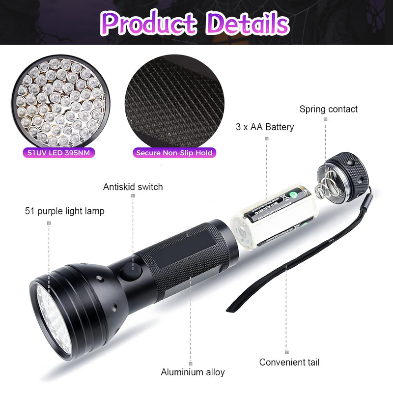 [Australia - AusPower] - Ghost Hunting Equipment Kit - 6 Pcs Set with Emf Meter, UV Flashlight, LED Light up Pet Cat Ball - Paranormal Investigation Gear for Home and Office Inspections - Great Gift Idea 