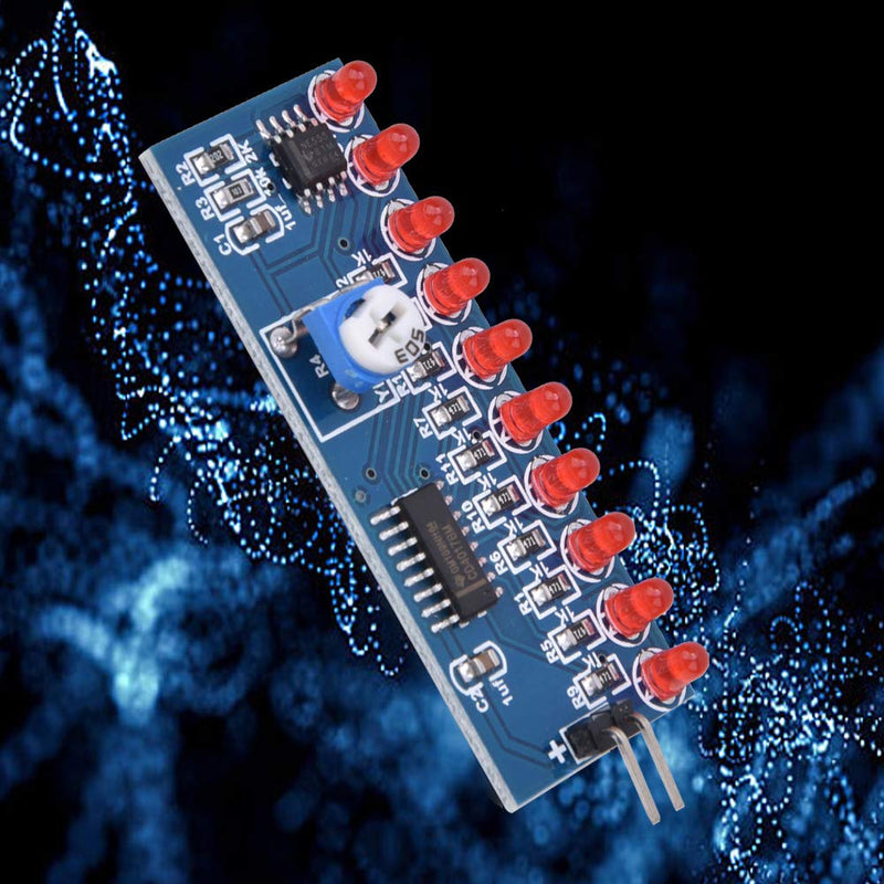 Running Light Module, DIY Electronic Kit, Suit Module Portable Red Learning 2 Pieces Ne555 + CD4017 LED Chaser Water Flowing Light Module DIY Kit Electronic Circuit