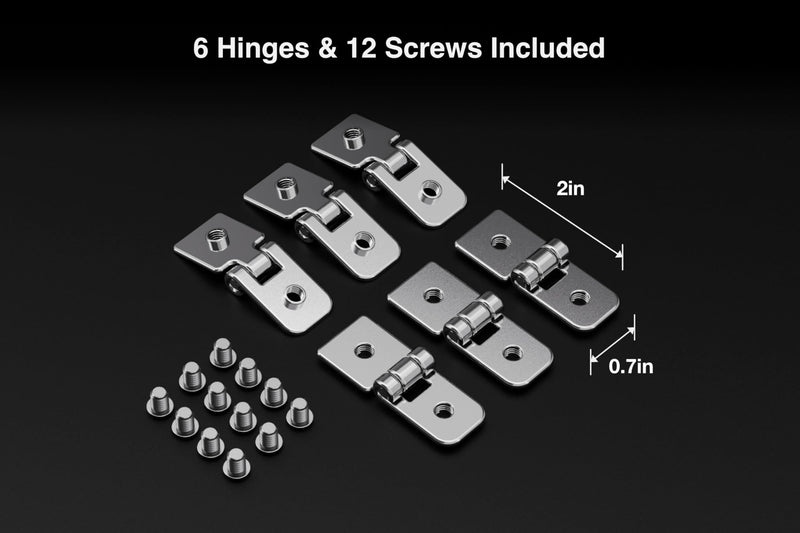 [Australia - AusPower] - GuineaLoft™ H2 Hinge Set - 2-Hole Hinge Set w/ 6 Hinges and 12 Screws - Guinea Loft Exclusive 