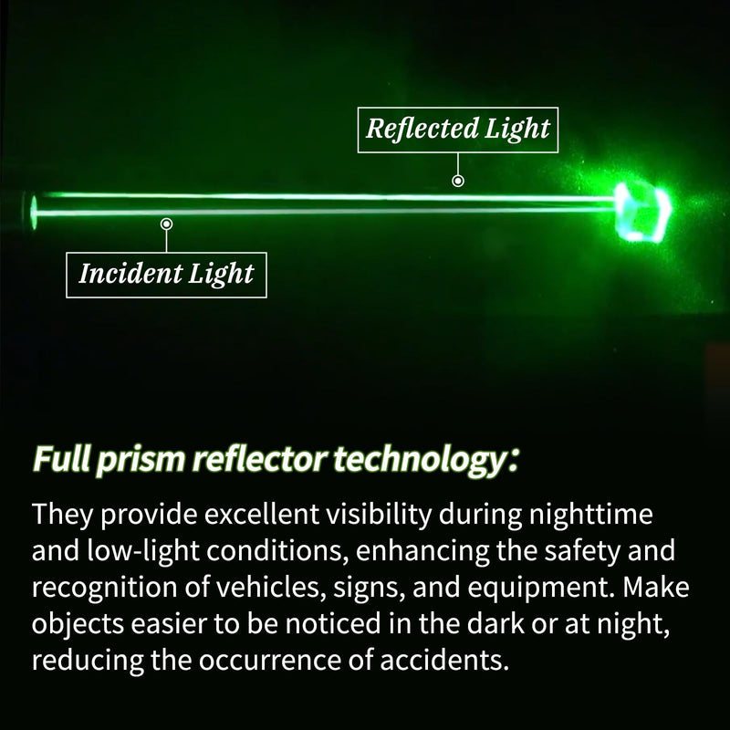 PHIXBEAR Reflective Stickers Super Reflection, Safety Reflective Tape for Car Trailer Truck Bike Motorcycle, 20 Pcs Fluorescent Yellow-Green Outdoor Waterproof 3.15" X 1.18"