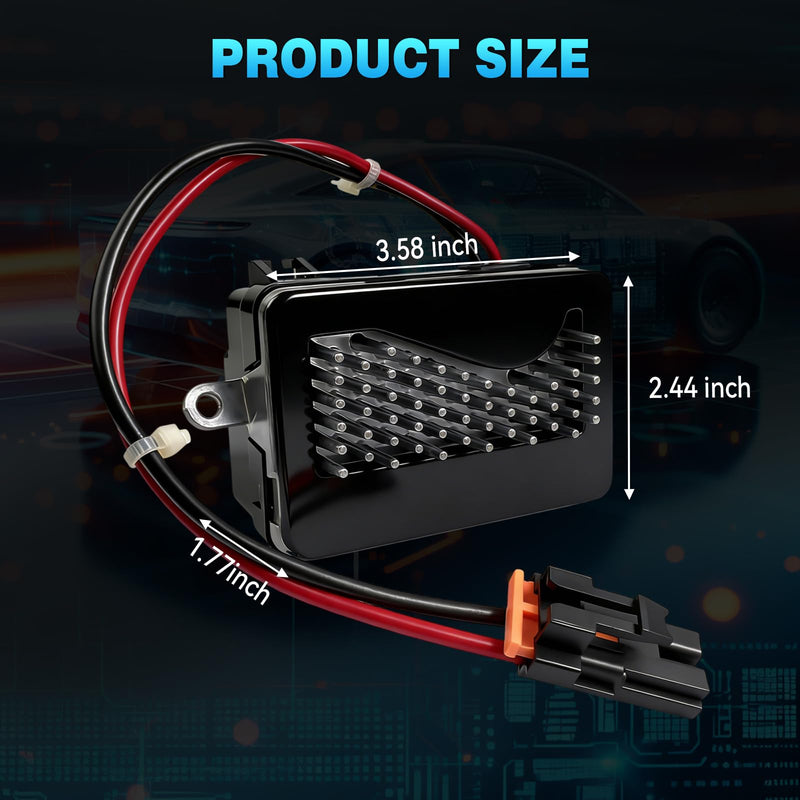 16250785 Front Auto Control HVAC Blower Motor Resistor Compatible with Cadillac Escalade, for GMC Yukon/Sierra 1500 2500 3500 R449019 1
