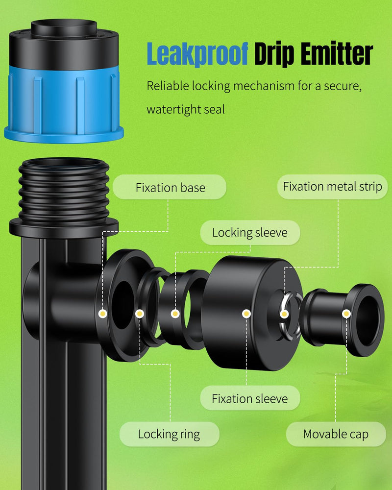 [Australia - AusPower] - Pawfly 30 Pcs Push-to-Fit Drip Irrigation Emitters with Adjustable 360 Degree Water Flow Irrigation Drippers Drip Emitters Sprinklers with Stake Drip Irrigation System Parts for 1/4 Inch Tubing 30PCS Drip Irrigation Emitters Sprayer 