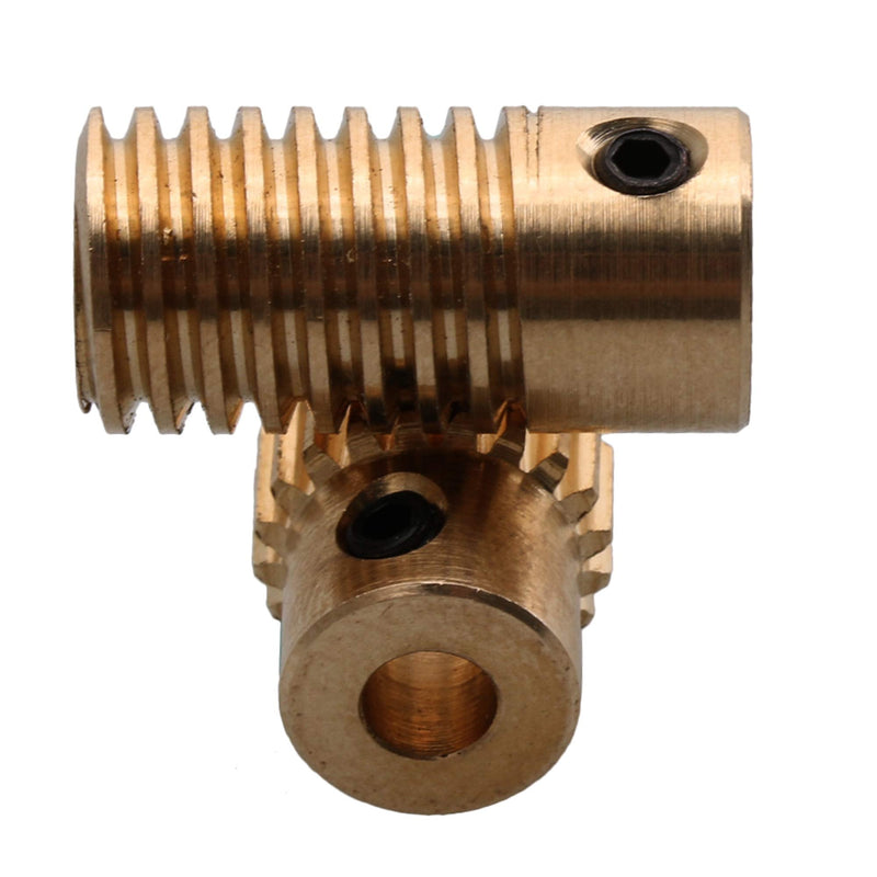 [Australia - AusPower] - CNBTR 0.5 Modulus Brass Reducer 20 T Wore Gear Wheel + 4mm Bore Gear Shaft 