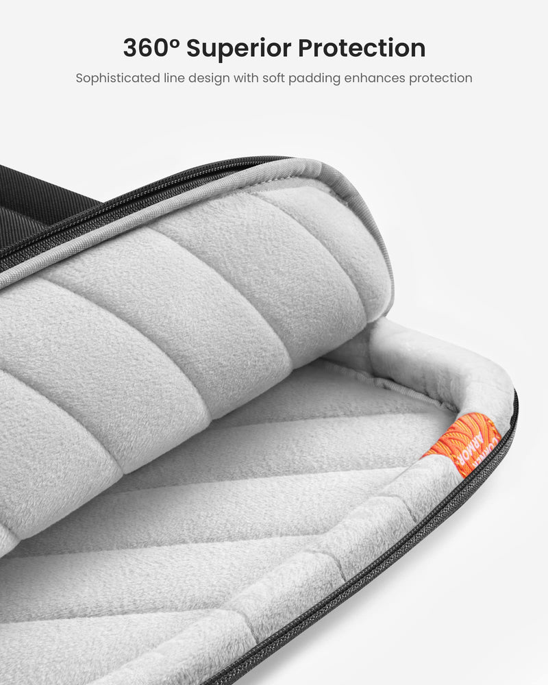 [Australia - AusPower] - tomtoc 360° Protective Laptop Sleeve for 13.5-14.4 Inch Surface Laptop 6/5/Studio 2/1, Surface Book, Water-Resistant Shockproof Carrying Case Bag for Acer Aspire/Swift, ASUS Vivobook/Zenbook 14, Black 13-13.5 Inch 