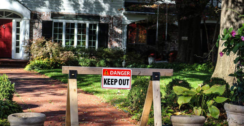 2-Pack Danger Keep Out Safety Sign, 14x10 Inch UV-Printed Aluminum, Sturdy and Weatherproof Warning for Construction, Hazard Areas & Restricted Zones