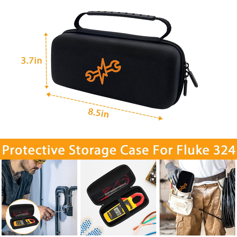 [Australia - AusPower] - Hard Tool Carrying Case for Fluke 323/324/325/303/305 Clamp Multimeter FC True RMS Meters(Case Only) 