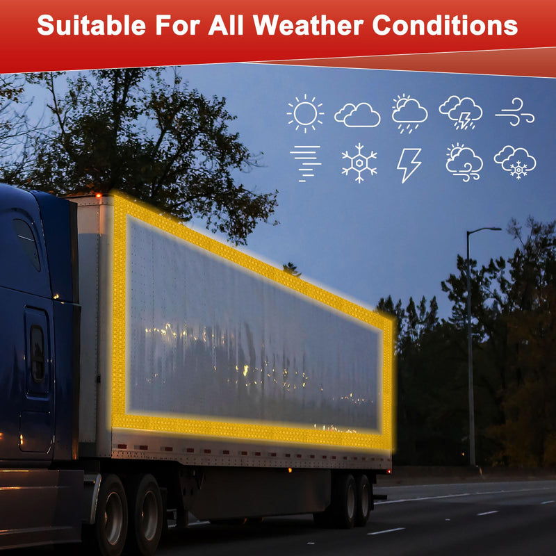 M METERXITY Reflective Tape, 1 Inch x 82 Feet Shining Star Dark Yellow Waterproof High Visibility Self-Adhesive Tape for Trailers/Trucks/Apparel, Outdoor Warning Signs