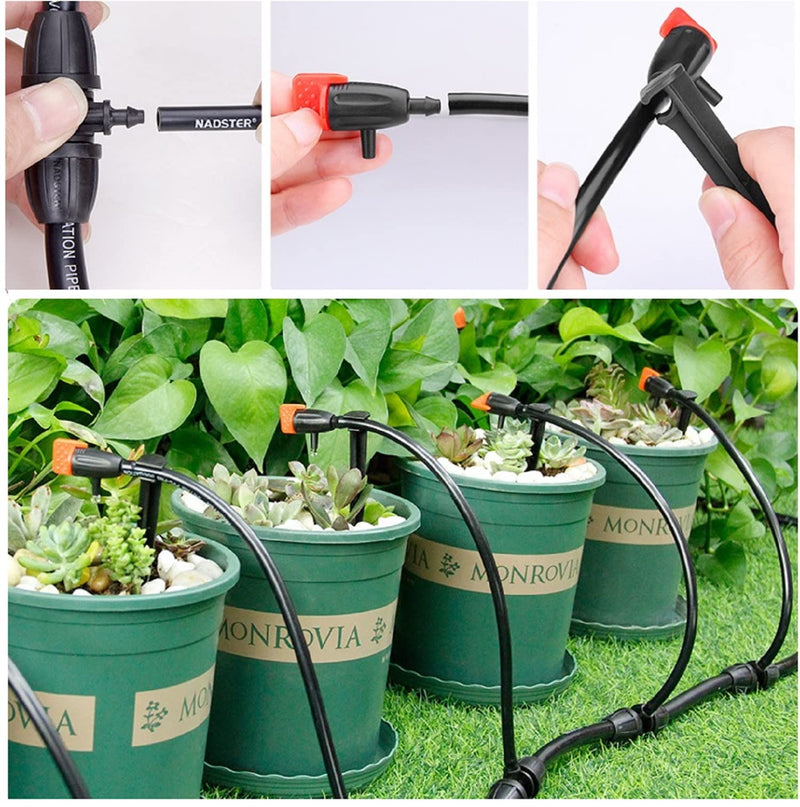 [Australia - AusPower] - Garden Irrigation Dripper, 30 Pack Adjustable Drip Emitters Garden Succulent Watering Dripper Sprinkler for 4mm/7mm Hose for Home Succulents Plants Lawn Flower Irrigation System 