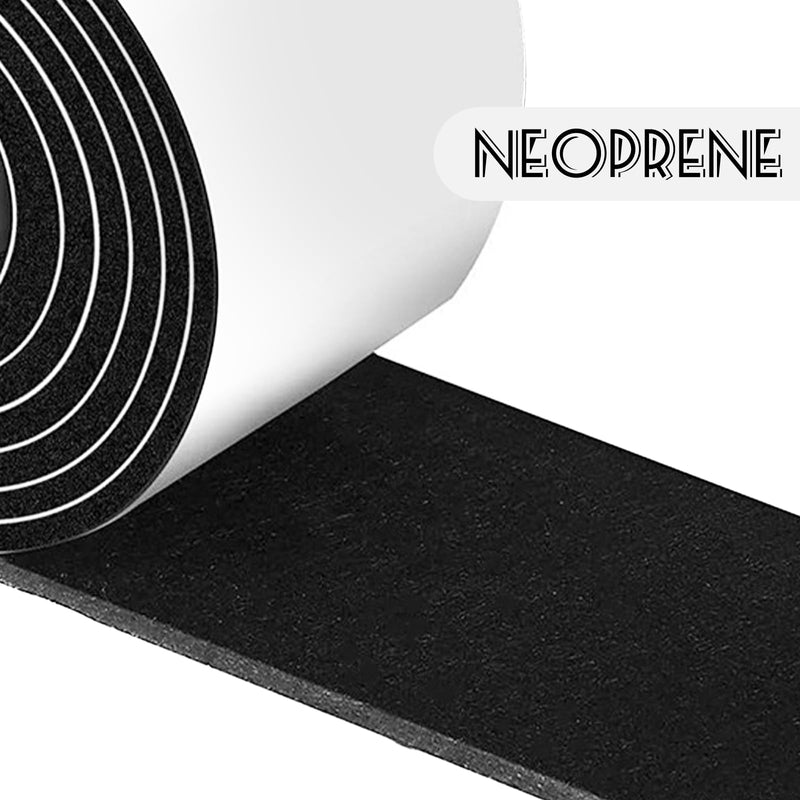 [Australia - AusPower] - Storystore Foam Insulation Tape Self Adhesive,Weather Stripping for Doors and Window,Sound Proof Soundproofing Door Seal,Weatherstrip,Cooling,Air Conditioning Seal Strip (1/2In x 1/4In x 33Ft, Black) 1/2In x 1/4In x 33Ft 