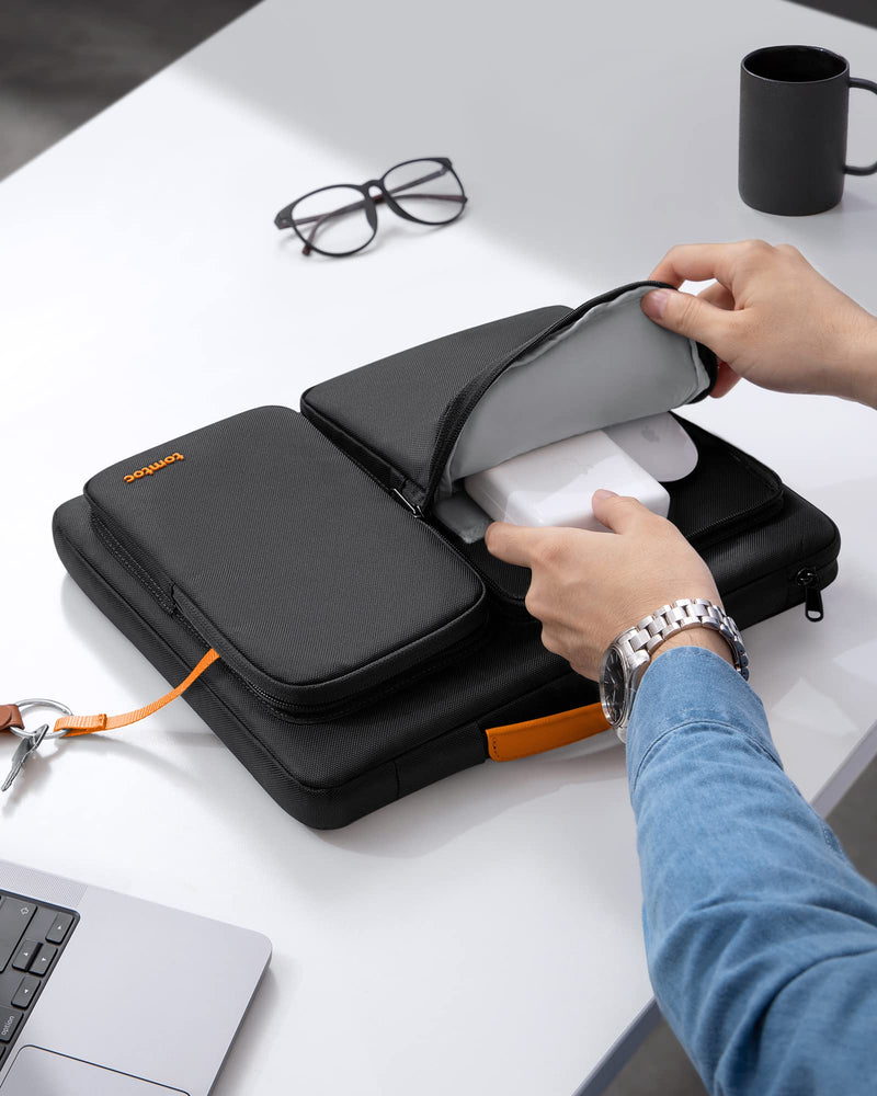 [Australia - AusPower] - tomtoc 360 Protective Laptop Case for 16-inch MacBook Pro M3/M2/M1 Pro/Max A2991 A2780 A2485 A2141 2023-2019, Water-Resistant Laptop Sleeve Bag for Dell XPS 16 Plus, The New Razer Blade 16 Black 16-inch for MacBook Pro 