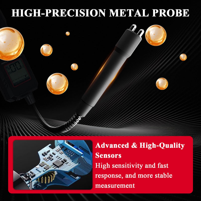 [Australia - AusPower] - Brake Fluid Tester High-Precision Brake Fluid Moisture Tester with 8.5" Gooseneck Probe Digital Brake Fluid Test Tool with Light Data Hold Backlight, Testing for DOT3, DOT4, DOT5.1 