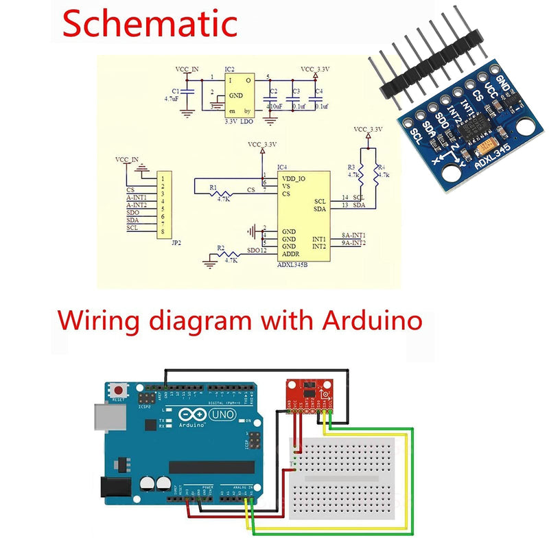 [Australia - AusPower] - 3PCS GY-291 ADXL345 3-Axis Digital Acceleration of Gravity Tilt Module IIC/SPI Transmission for Arduino (3pcs) 