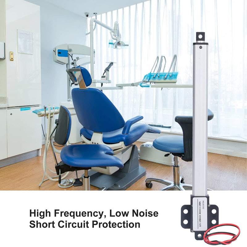 [Australia - AusPower] - Micro Linear Actuator, Mini Electric Linear Actuator Stroke 6" 12V DC, Built in Limit Switch, High Speed Low Noise, Mini Waterproof Motion Actuator for Sofa Massage Recliner Home(30mm/s-20N) 