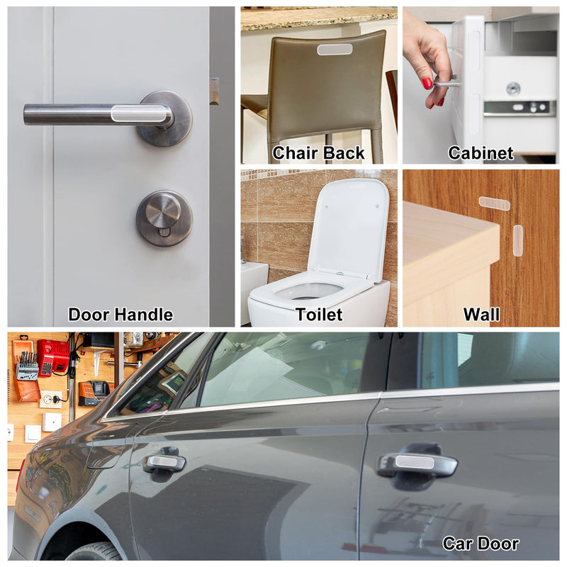 uxcell 40Pcs Cabinet Door Bumper, Quiet Clear Door Slam Stopper - Rubber Soft Close Bumpers Self Adhesive Rubber Bumpers - 1.38 x 0.39 x 0.08 Inch for Shower, Drawers, Toilet Lids 40