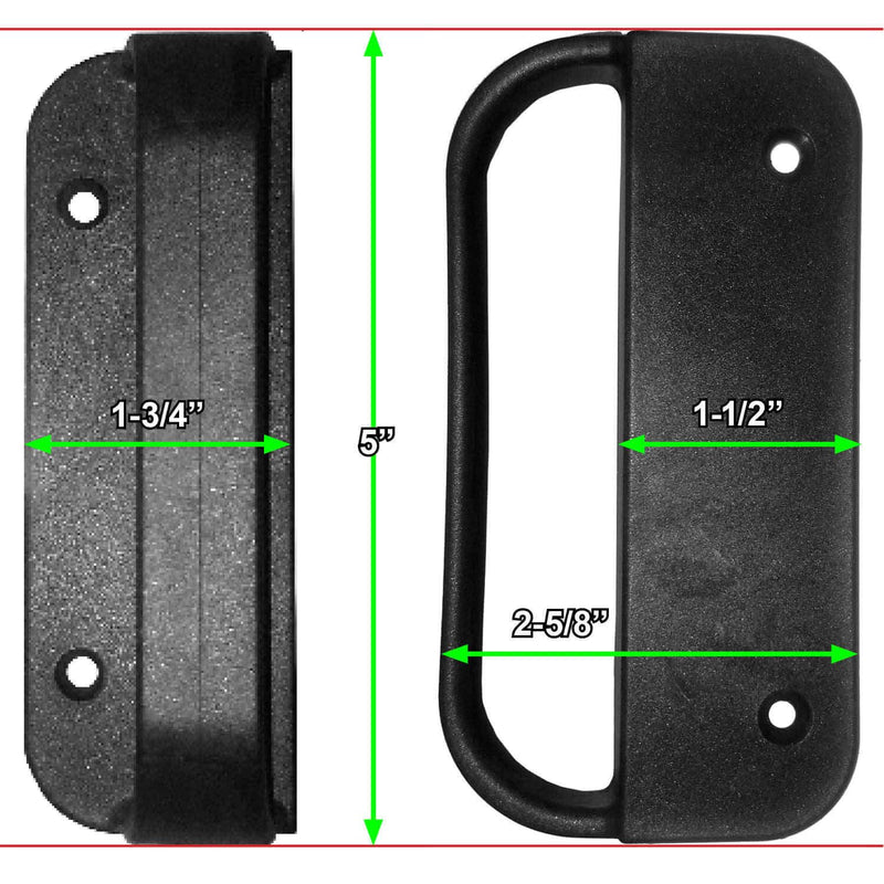 Jake Sales Universal Nylon GATE Handle -Black: Pull Works with Wood, Metal, or Vinyl Gates. (2 Pack) Black Nylon Gate Handle (2 PACK)