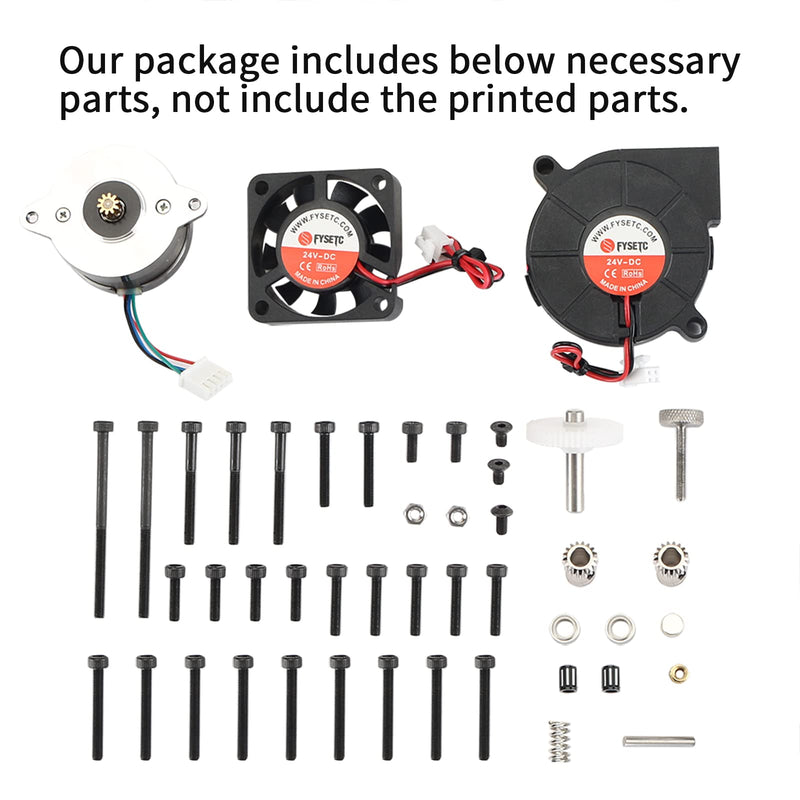 FYSETC 3D Printer Parts VoronSteathburner Extruder Head SB CW2 Hotend Hardware Kit No Printed Parts with 36mm Motor Cooling Fan Compatible with Voron2.4 R2 Triden Switchwire Vorn 1.8