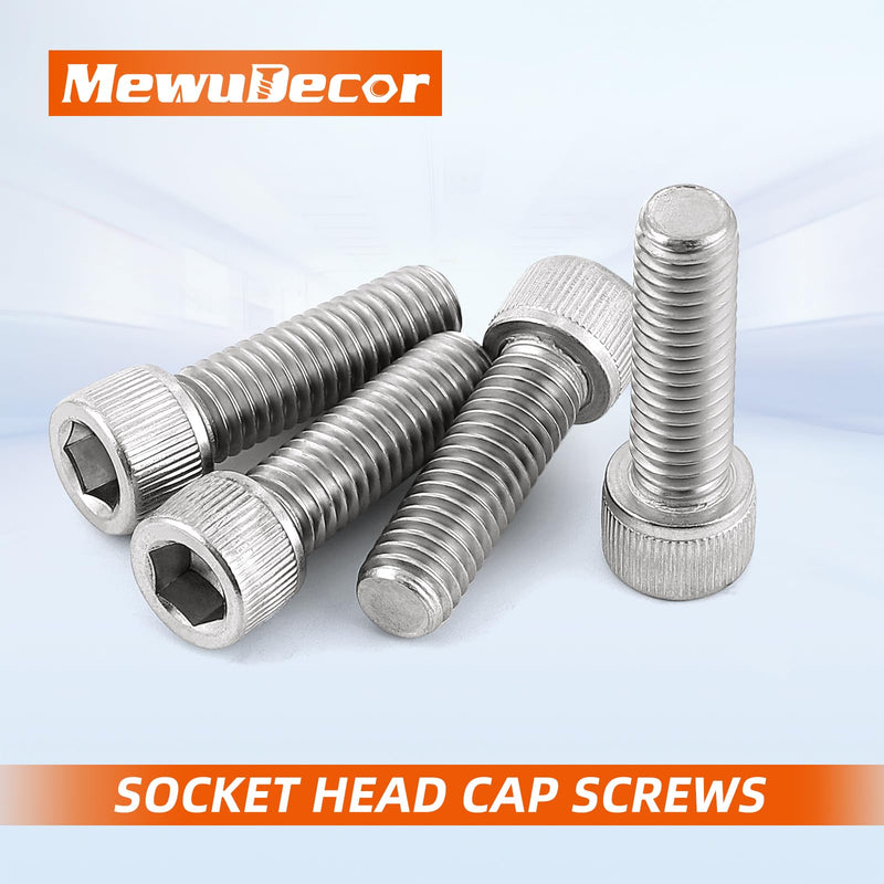 [Australia - AusPower] - 3/8-16 x 1-1/2" Socket Head Cap Screws Bolts, Stainless Steel 18-8 (304), Bright Finish, Fully Threaded, Allen Socket Drive, 10 PCS 3/8-16 x 1-1/2" 