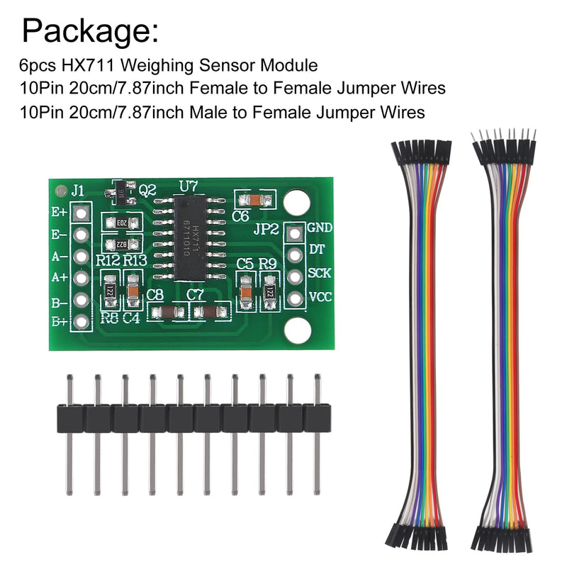 [Australia - AusPower] - 6pcs HX711 Load Weighing Sensor 6pcs 