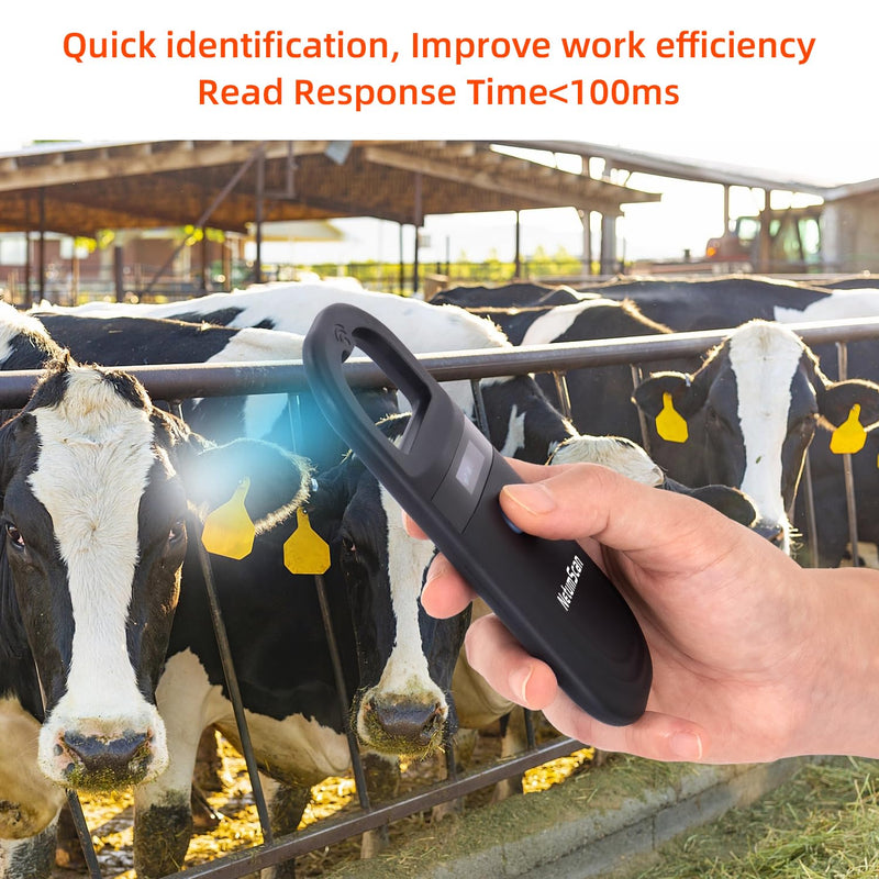 NetumScan Upgraded Pet Microchip Scanner Reader 256 Data Storage | Animal Tag Scanner, Rechargeable Handheld Pet Chip ID Scanner with OLED Display for ISO 11784/11785, FDX-B, EMID 180B-USB
