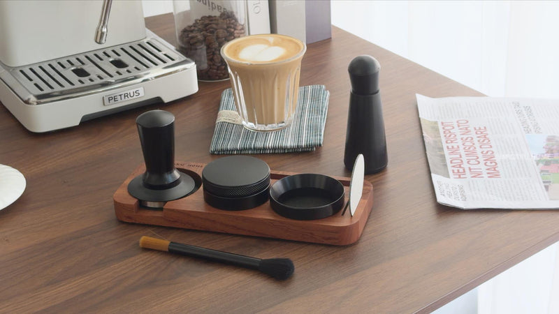 7 PCS Espresso Accessories Kit, Espresso Tamping Station, Coffee Tamper, Coffee Distributor, WDT Tool, Puck Screen, Dosing Funnel, Cleaning Brush, Barista Tools Set (53mm) 53mm