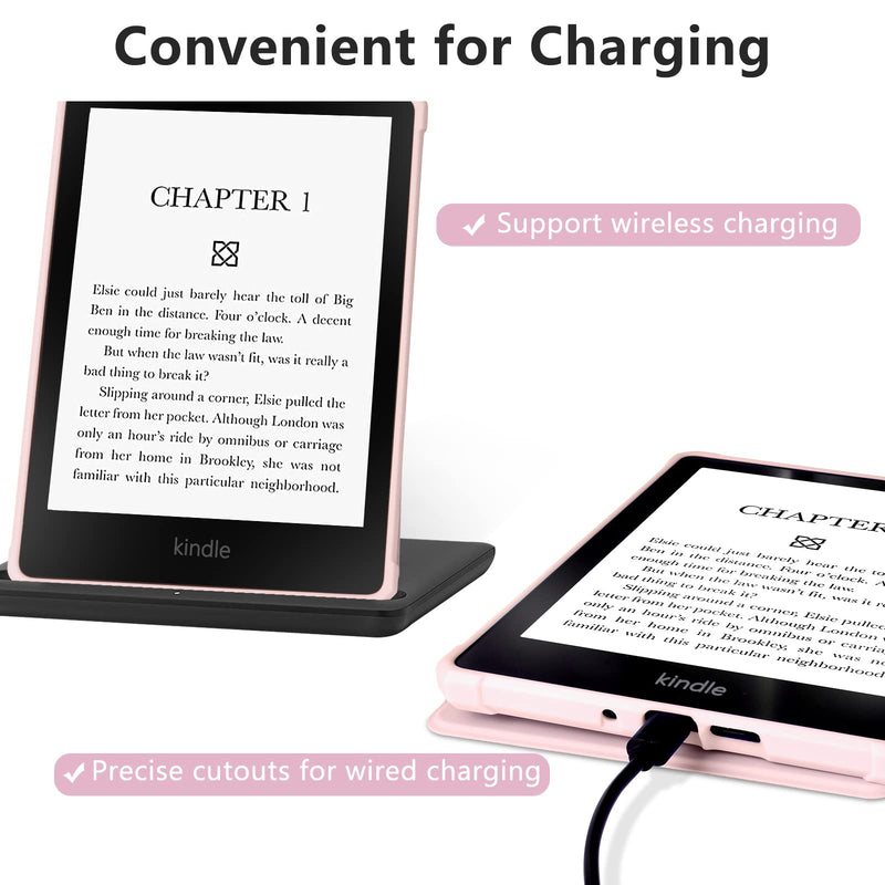 [Australia - AusPower] - COO Case for 6.8" Kindle Paperwhite (11th Generation 2021 Release), PU Leather Slim Smart Cover for Kindle Paperwhite & Kindle Paperwhite Signature Edition with Auto Sleep/Wake (Pink) Light Pink 