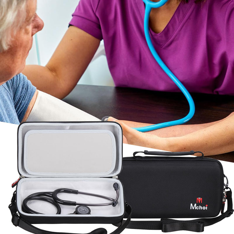 [Australia - AusPower] - Mchoi Stethoscope Case Compatible with 3M Littmann Classic III Monitoring/Lightweight II S.E/Cardiology IV Diagnostic/MDF Acoustica Stethoscopes and Accessories, Case Only, Grey 