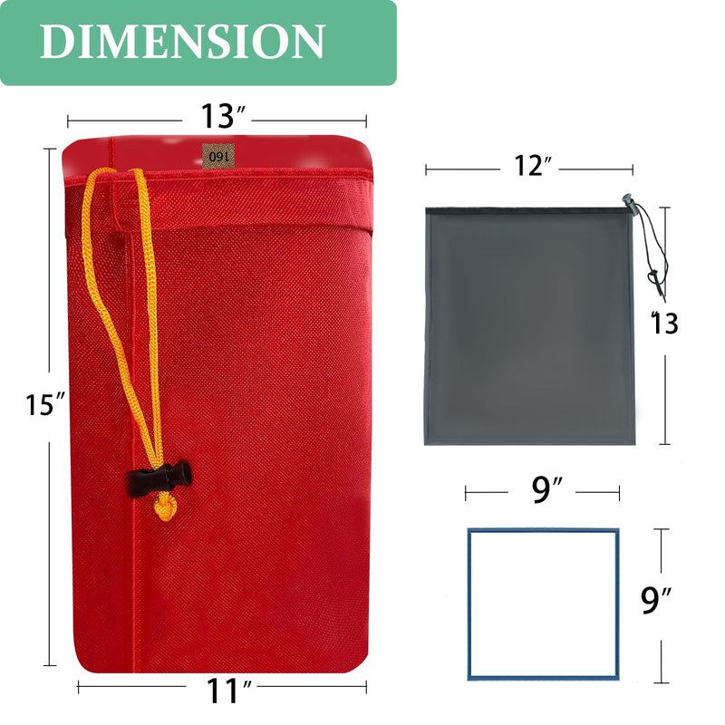 5 Pack 5-Gallon Filter Bag, Reusable Nylon Mesh Bags with Opening on Top with Filter Screen and Storage Pouch (220 to 25-Micron) for Hydroponic 5 Gallon