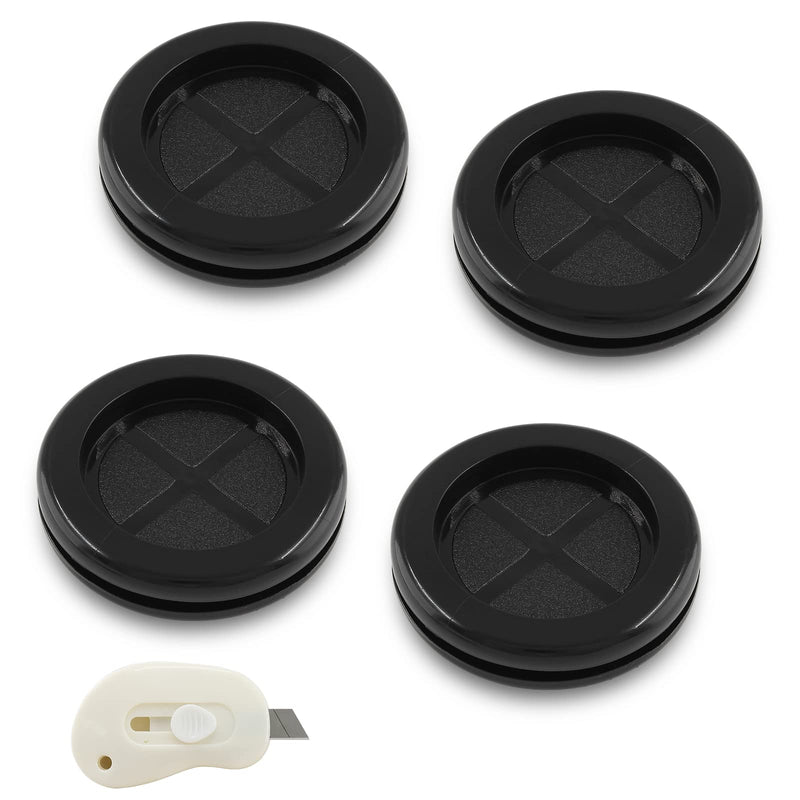 [Australia - AusPower] - 6pcs 1-3/16" ID 1-3/8" Drill Hole Rubber Grommets, Firewall Hole Plug Wire Protection, Double-Sided Round Hole Grommet Kit (Black) 1-3/16" ID 1-3/8" 