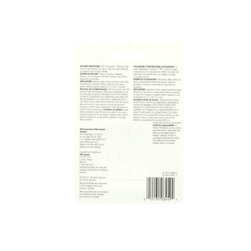 3M Scotchlite Red Reflective Tape, 03459, 2 in x 36 in, 1 Roll 2 in. x 36 in.