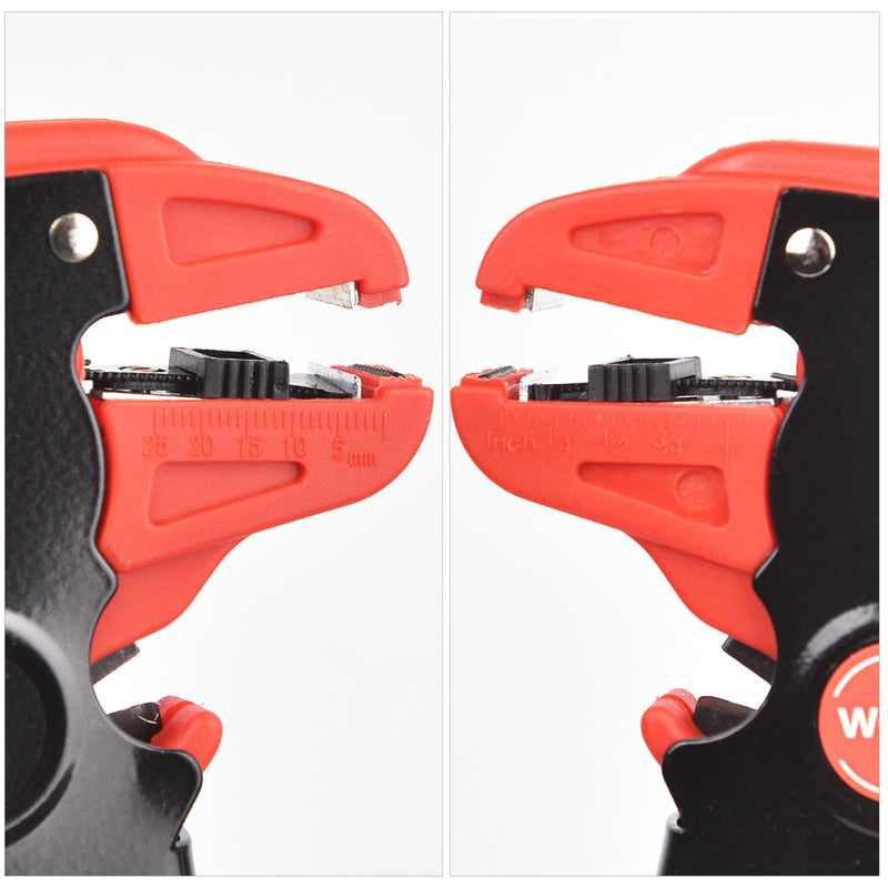 [Australia - AusPower] - WGGE Automatic Wire Stripper and Cutter, 2 IN 1 Wire Stripper Tool, Adjustable 10-24 AWG Electrical Cable Wire Stripping Tool for Electronic and Automotive Repair, Eagle Nose Pliers (7-Inch) 