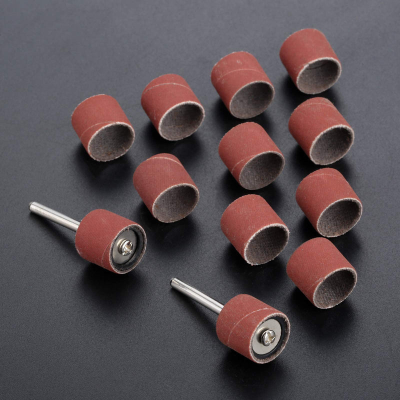 [Australia - AusPower] - 100 PCs Sanding Bands 600 Grit Drums Sleeves for DREMEL Rotary Tools with 2PCs Mandrel 12CM 600# Grit with Mandrel 