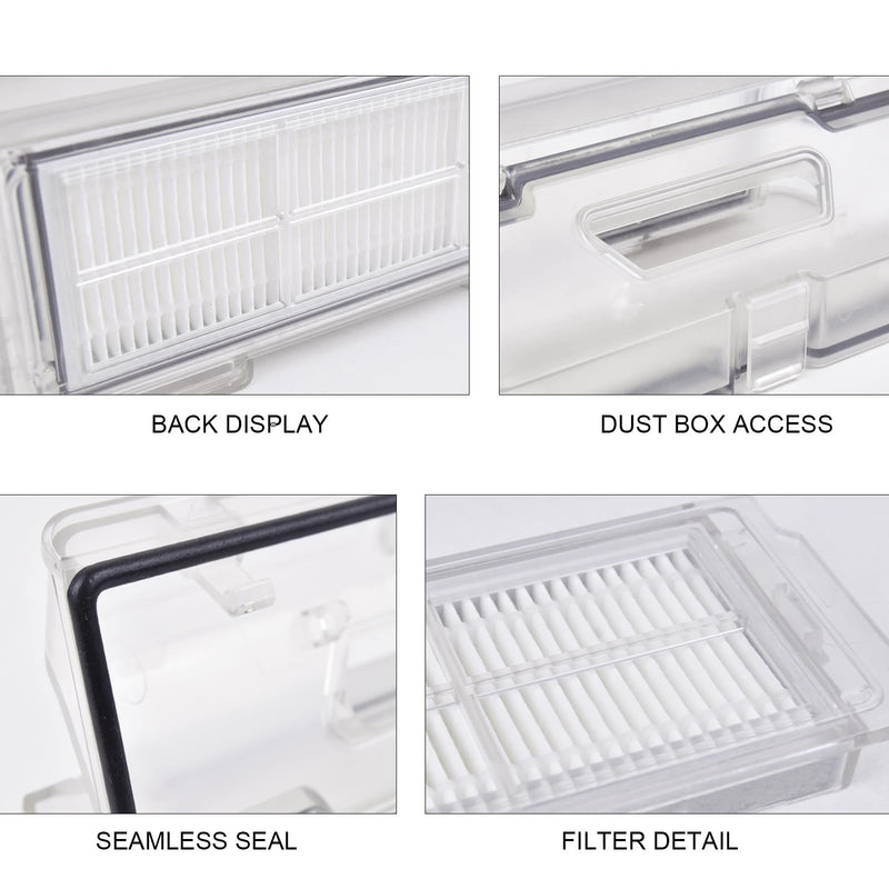 1 Filter +1 Sweeping Robot dust Box Garbage Box, Compatible with WYZE Sweeping Robot, Used for WVCR200S Replacement Robot Spare Parts