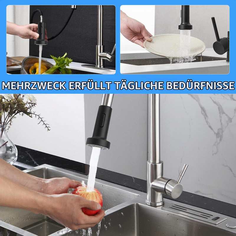 2 Modes Shower Head Kitchen Tap Attachment Kitchen Head Pull Out | Attachment Tap Kitchen Shower Kitchen Faucets Replacement Shower Head Replacement Hand Shower for Kitchen Faucet