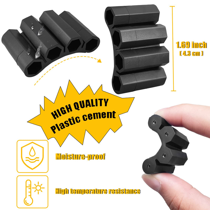[Australia - AusPower] - 2 Pack Upgraded Magnetic Bits Holster Attach to Drill,Universal Fit 1/4 Inch Magnet Screw Driver Bits Hex Screw Holder Sleeve for Impact Driver,Hold 4 Drill Tips on Side of Drill Clear Tape 